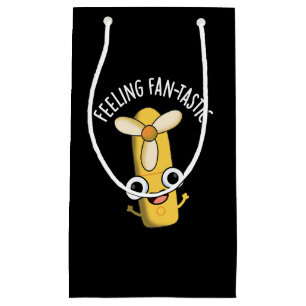 Feeling Fantastic Funny Fan Pun Dark BG Small Gift Bag
