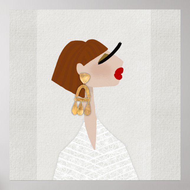 Feeling Fashion Fabulous Glam Fashion Art Poster (Front)