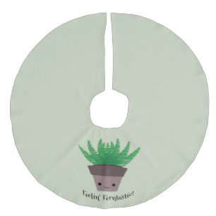 Feeling Ferntastic Fern Faux Linen Tree Skirt