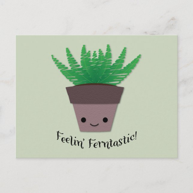 Feeling Ferntastic Fern Postcard (Front)