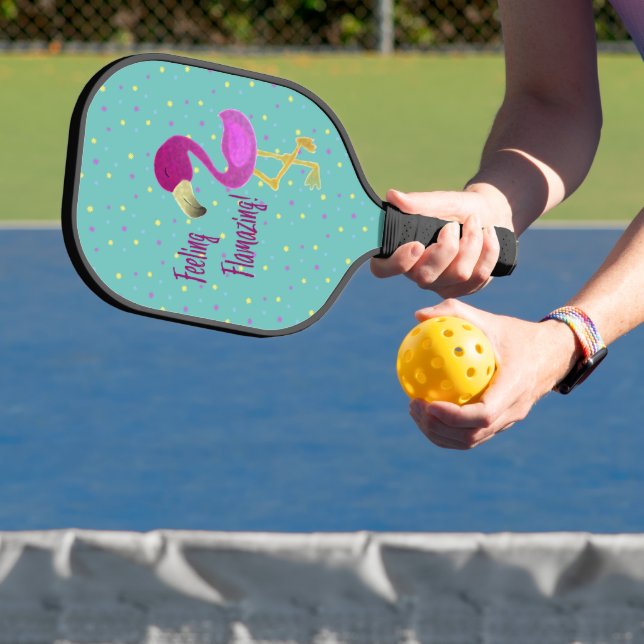 Feeling Flamazing Flamingo  Pickleball Paddle (Insitu)