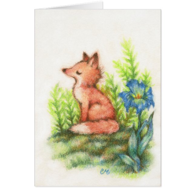 Feeling Foxy - Cute Fox Art Card (Front)