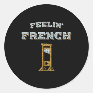 Feeling French Vintage Guillotine Classic Round Sticker