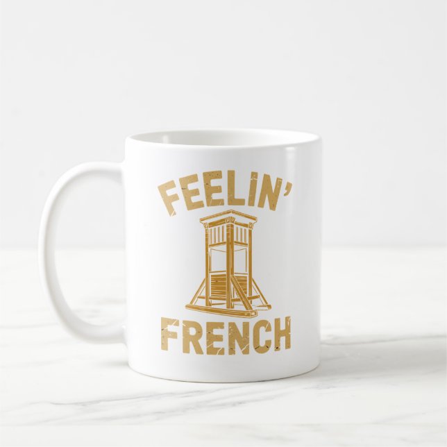 Feeling French Vintage Guillotine Coffee Mug (Left)