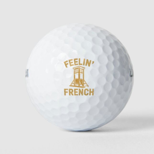 Feeling French Vintage Guillotine Golf Balls (Front)