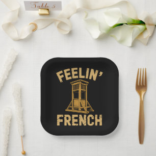 Feeling French Vintage Guillotine Paper Plate