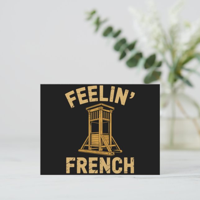 Feeling French Vintage Guillotine Postcard (Standing Front)