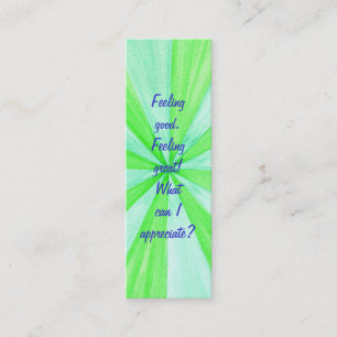 Feeling good. Feeling great! Affirmation bookmarks Mini Business Card