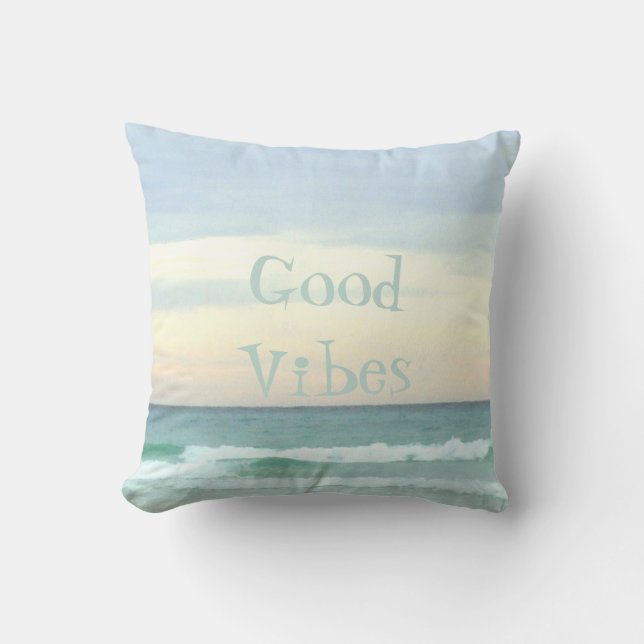 Feeling Good Vibes In My Happy Place Cushion (Front)