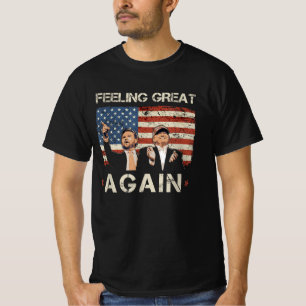 Feeling Great Again Trump Vance 2024 USA Flag T-Shirt