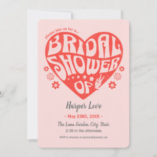 Feeling Groovy Retro Bridal Shower Invitation