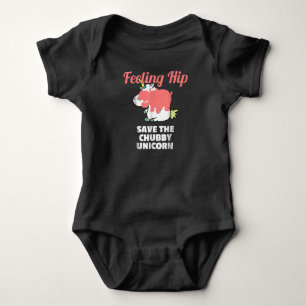 Feeling Hip Hippopotamus Funny Hippo Kid Gifts Baby Bodysuit