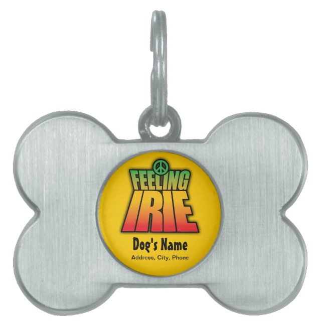 Feeling Irie Pet Name Tag (Front)