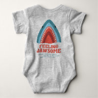 Feeling Jawsome Shark Funny Summer Puns Baby Bodys