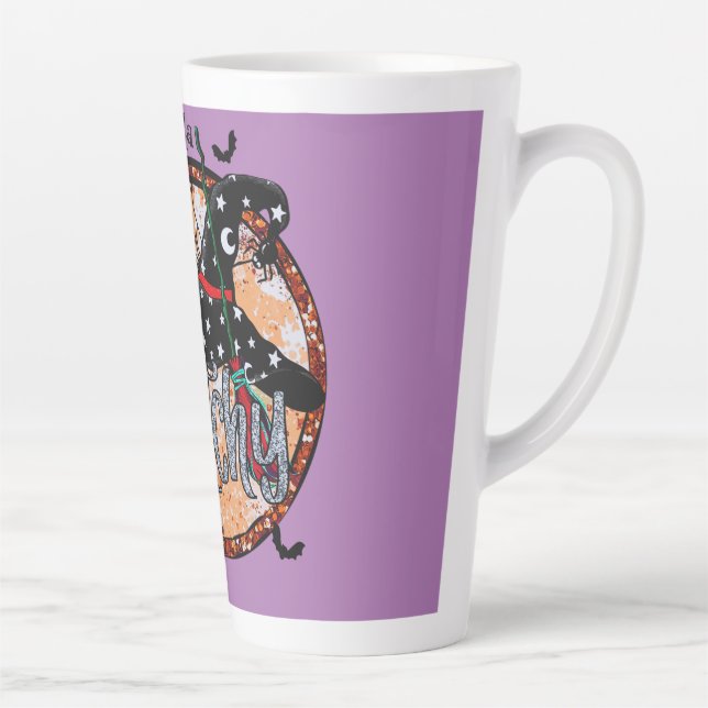Feeling Kinda Witchy - Halloween Witch Hat Latte Mug (Right)