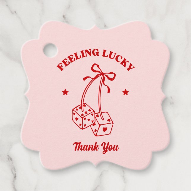 Feeling Lucky Bachelorette Thank You Favour Tag (Front)