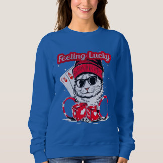 Feeling Lucky – Cool Cat Casino Vibes Sweatshirt