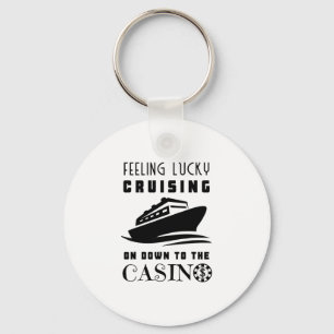 Feeling Lucky Cruising Down To The Casino Dollar P Key Ring