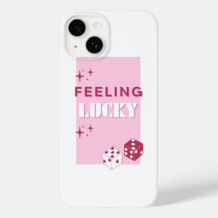 Feeling Lucky, Lucky Girl, Luckiest Girl, Pink Case-Mate iPhone 14 Case