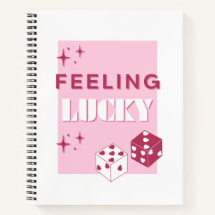 Feeling Lucky, Lucky Girl, Luckiest Girl, Pink Notebook