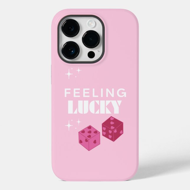 Feeling Lucky, Lucky Girl, Luckiest Girl, Preppy Case-Mate iPhone Case (Back)