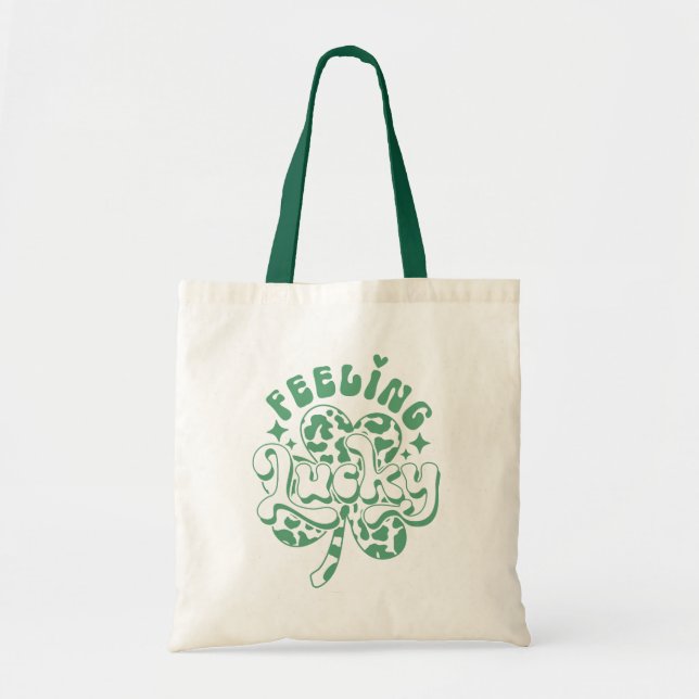Feeling Lucky Shamrock | St. Patrick’s Day Tote Bag (Front)