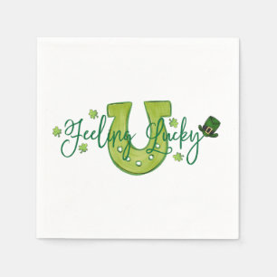 Feeling Lucky St. Patrick’s Day Horseshoe Napkin