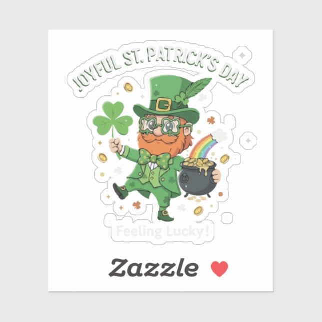 Feeling Lucky St. Patrick's Day Cute Leprechaun  (Sheet)