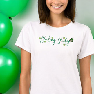 Feeling Lucky St. Patrick's Day Shamrock Hat T-Shirt