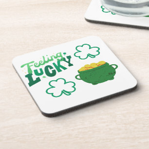Feeling Lucky with a Pot of Gold  Coaster