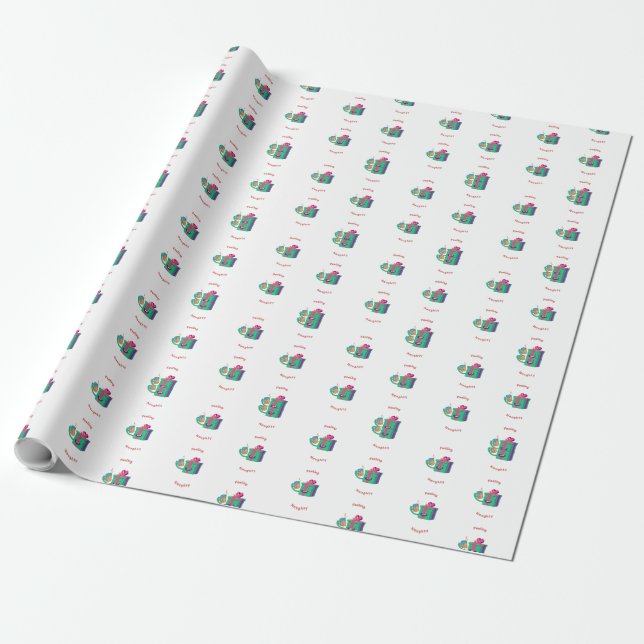 Feeling Naughty Wrapping Paper (Unrolled)