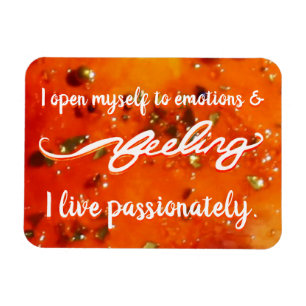 "Feeling" Orange Sacral Chakra Words Magnet
