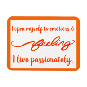 "Feeling" Orange Sacral Chakra Words Magnet