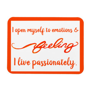 "Feeling" Orange Sacral Chakra Words Magnets