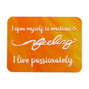 "Feeling" Orange Sacral Chakra Words Magnets
