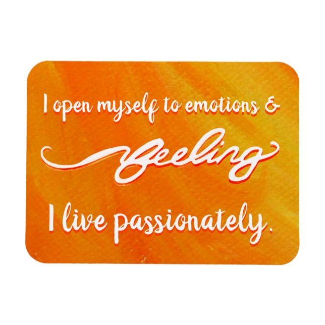 "Feeling" Orange Sacral Chakra Words Magnets (Horizontal)