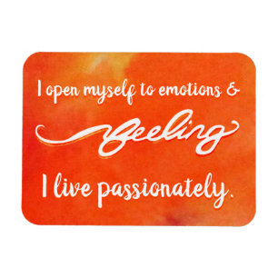 "Feeling" Orange Sacral Chakra Words Magnets