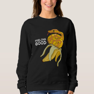 Feeling Peeling Good Banana Ball Python Snake Rept Sweatshirt