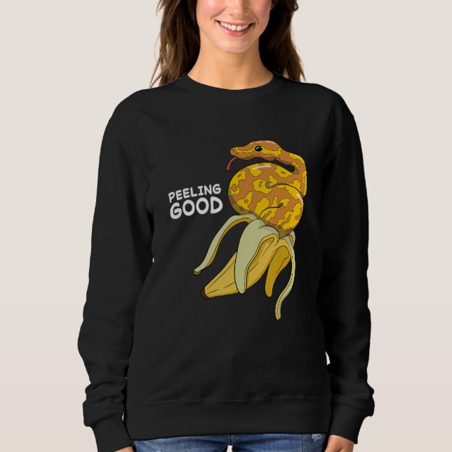 Feeling Peeling Good Banana Ball Python Snake Rept Sweatshirt (Front)