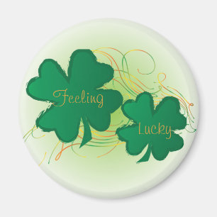 Feeling Really Lucky St. Patrick Day Clover Magnet