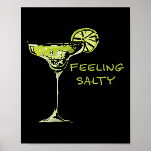 Feeling Salty Cinco De Mayo Margarita Funny Mexico Poster