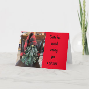 **FEELING SANTA-MENTAL* W/ FAMILY AND FRIENDS HOLI HOLIDAY CARD