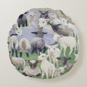 Feeling Sheepish Round Cushion