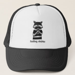 Feeling Sinister Funny Racoon Trucker Hat