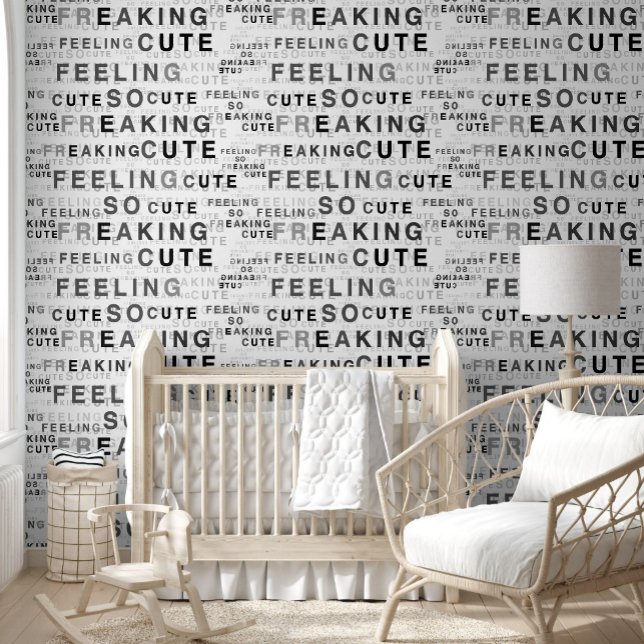 Feeling So Freaking Cute Text Design  Wallpaper (Creator Uploaded)