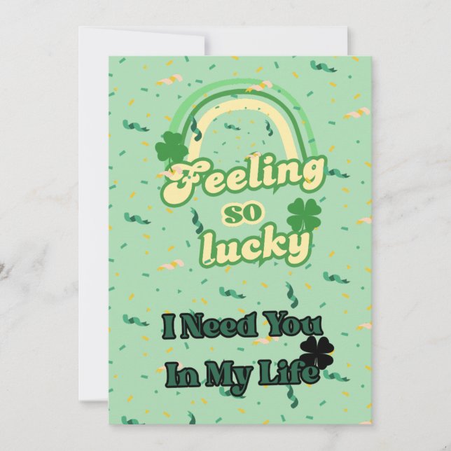 feeling so lucky  st.patrick's day card  (Front)