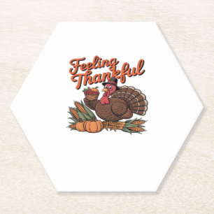 Feeling thankful Classic T-Shirt Paper Coaster