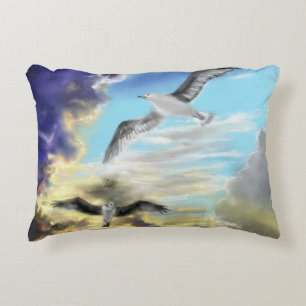 Feeling The Freedom - Watercolor Decorative Cushion