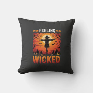 Feeling Wicked Halloween Scarecrow Design_1 Cushion
