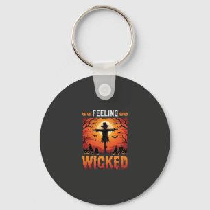 Feeling Wicked Halloween Scarecrow Design_1 Key Ring